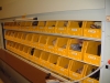 Evidence storage in bins in the carousel