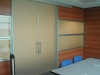 Sliding glass doors for demountable walls