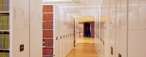 High Density Library Shelving White End Panels